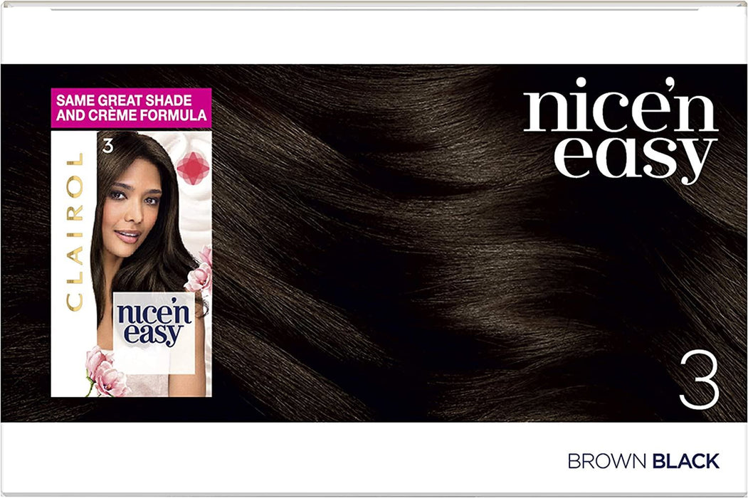 Clairol Nice n Easy Permanent Hair Dye - 3 Brown Black 177ml