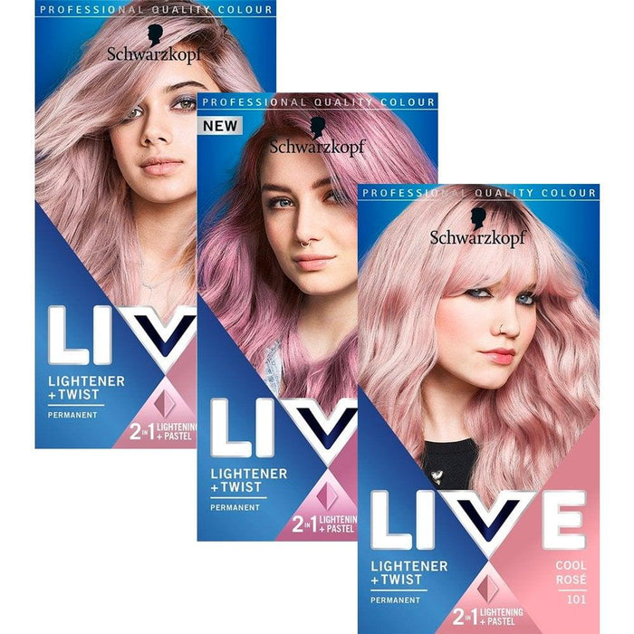 Schwarzkopf Live Lightener & Twist Hair Colouring Dye - Full Range