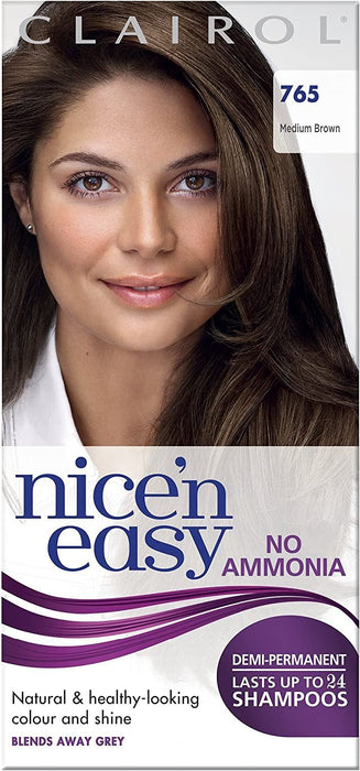 Clairol Nice & Easy Hair Colour Dye No Ammonia - 765 Medium Brown