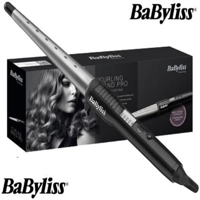 BaByliss Ceramic Curling Tong Hair Styler Heat Curling Wand 25-13mm