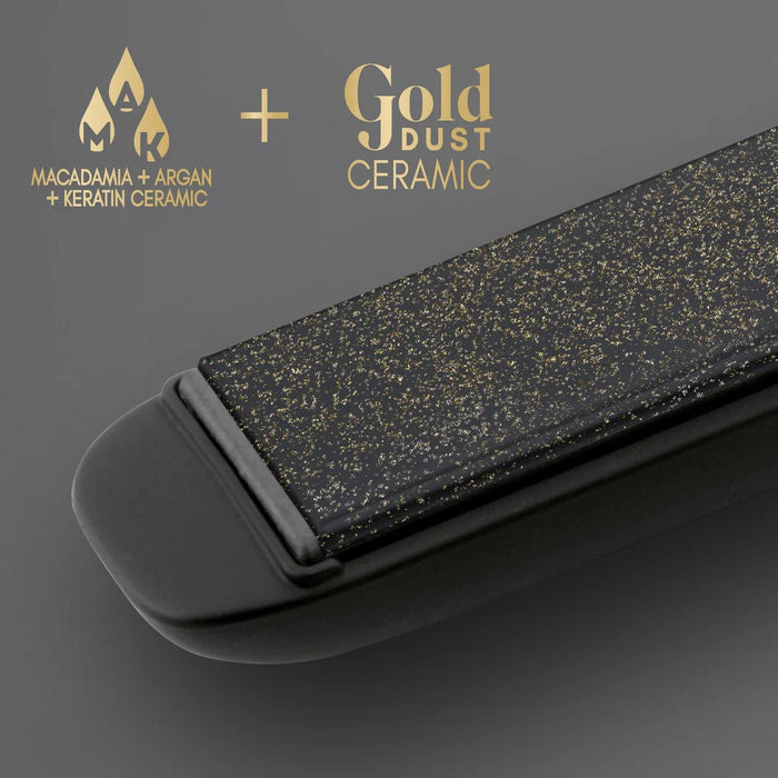 Diva Pro Precious Metals Gold Dust Hair Straightener Ceramic Plates Frizz Control