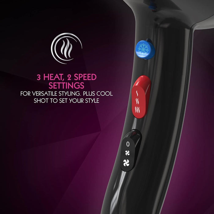 Wahl ZY141 Ionic Style Hair Dryer Powerful 2200W Ionic Blow Dryer with Nozzle