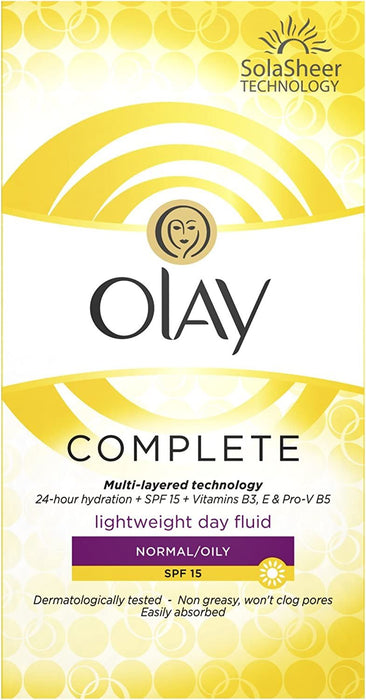 Olay Complete 3in1 Lightweight Day Fluid SPF15 Moisturiser 100 ml