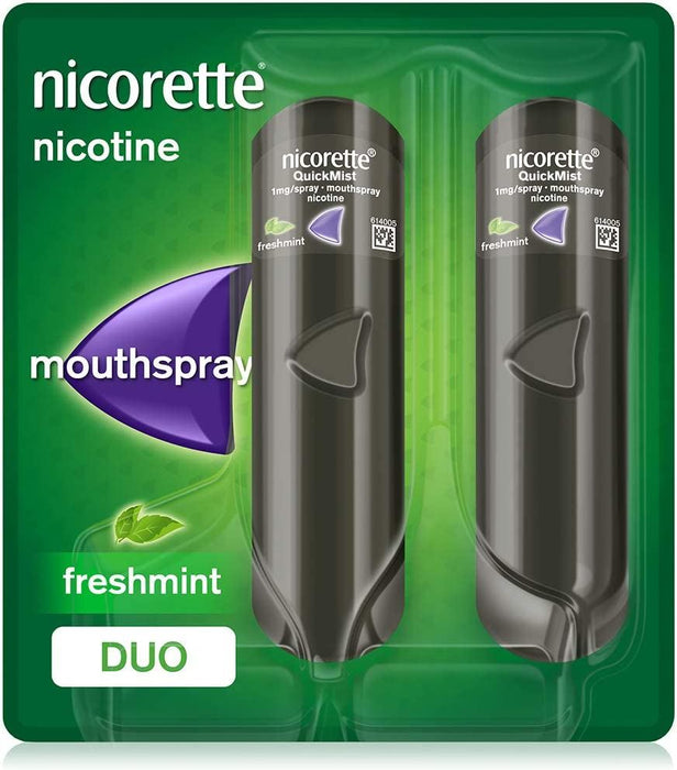 Nicorette Quickmist Nicotine Mouthspray Freshmint - Duo 2x150 Sprays