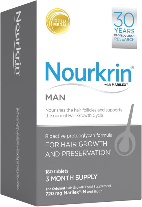 Nourkrin Man For Hair Preservation Hair Loss Or Thinning 3 Month 180 Tablets