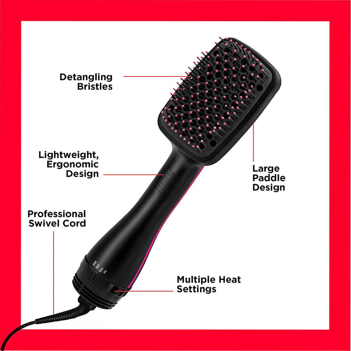 Revlon One Step Paddle Brush Hair Dryer And Styler Ionic Technology
