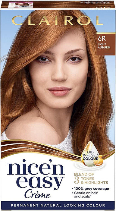 Clairol Nice n Easy Permanent Hair Dye Light Auburn 6R