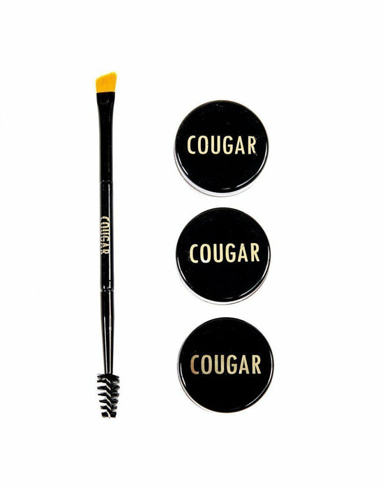 Cougar 3D Eye Shadow Tinting 4Pc Brow Kit With Brush Pure Mineral *SALE*