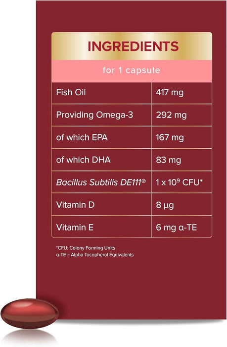 Seven Seas Omega-3 & Gut Friendly Bacteria – Heart Brain & Immunity 30 Caps