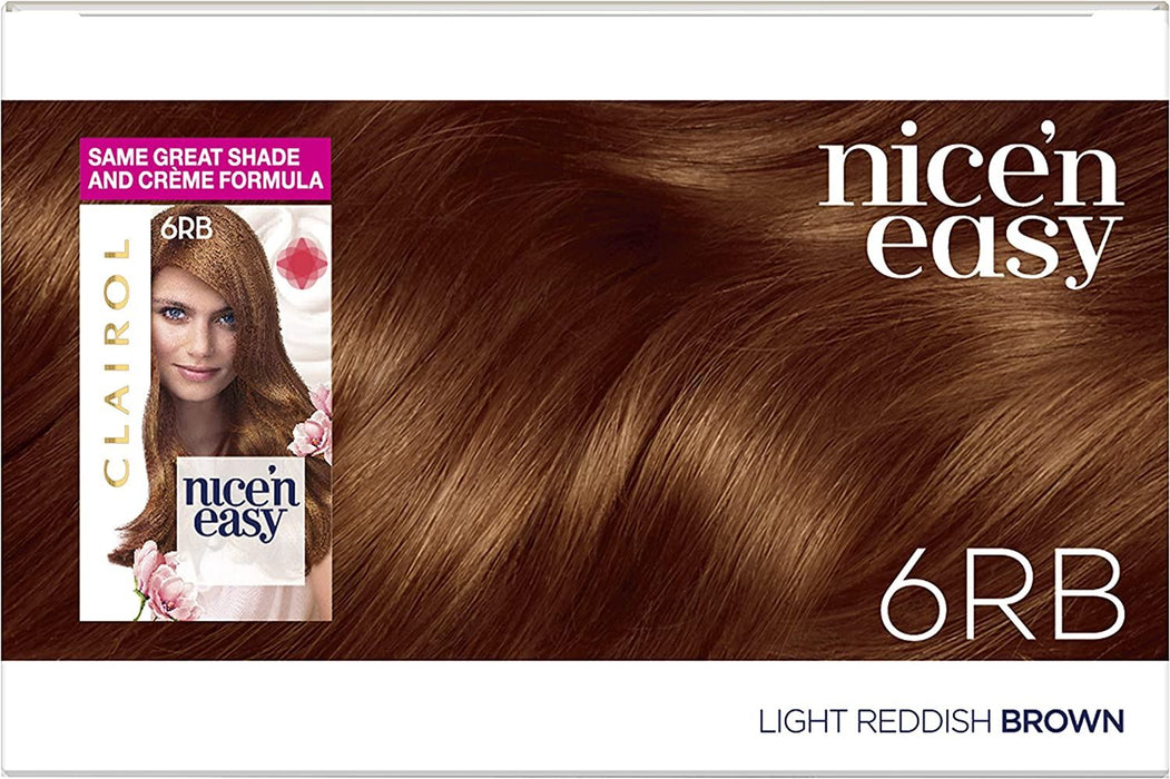 Clairol Nice n Easy Permanent Hair Dye Light Reddish Brown 6RB