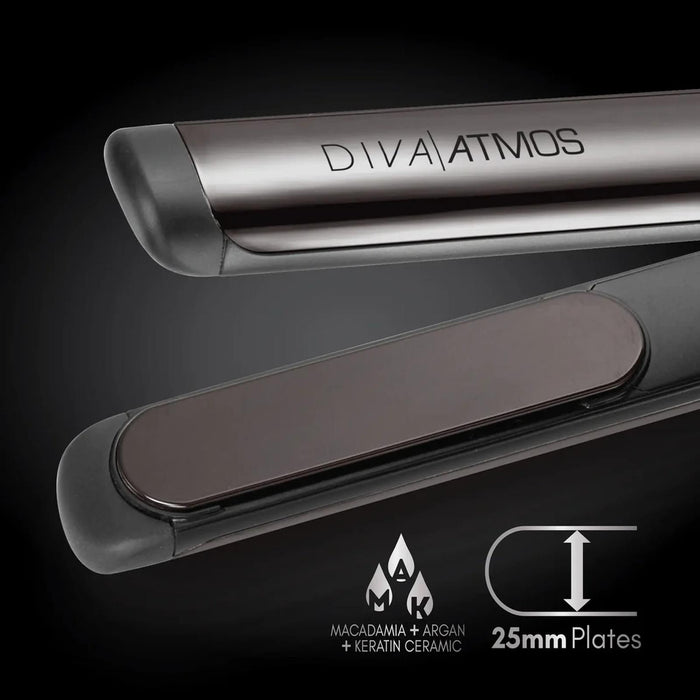 Diva Pro Styling Atmos Super Slim Professional Hair Styler Multi-Voltage Plug