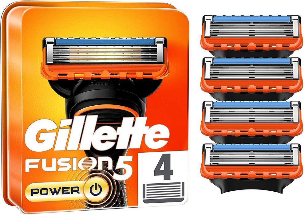 Gillette Fusion Power Blades With Vitamin E & Aloe Vera - 4 Pack