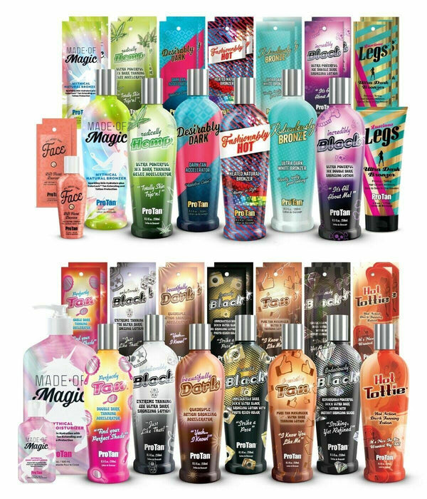 Pro Tan Sunbed Indoor Tanning Lotions Saturina Collection 250ml Bottles