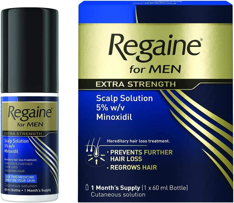 Regaine Mens Extra Strength Hair Loss Regrowth Solution - 60ml 1 Month Supply
