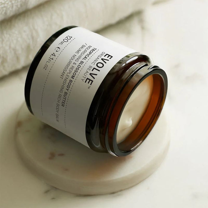 Evolve Beauty Tropical Blossom Organic Body Butter Deep Moisture & Nourish 120ml