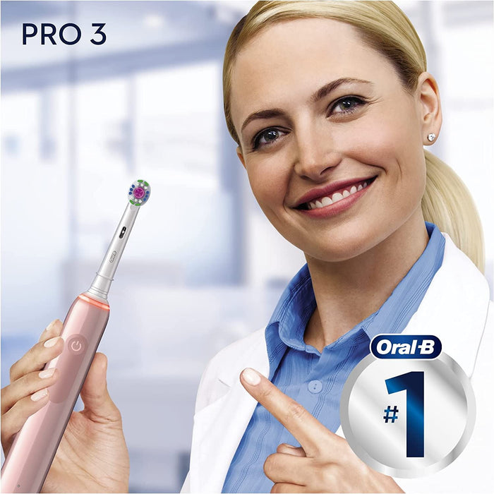 Oral-B Pro 3 3500 Pink Electric Toothbrush With Embedded Timer