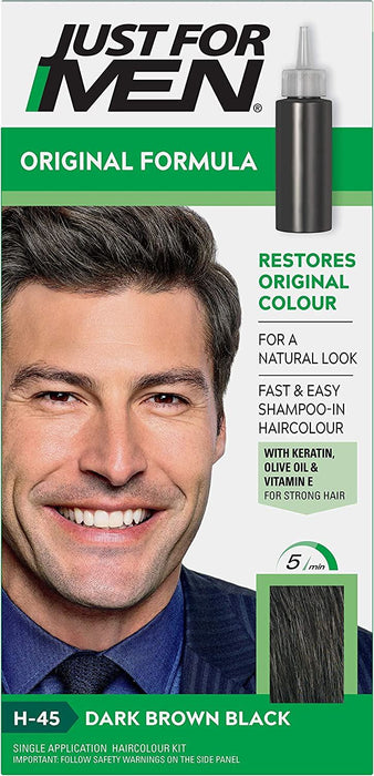 Just For Men Original Formula Hair Dye Dark Brown Black  H45