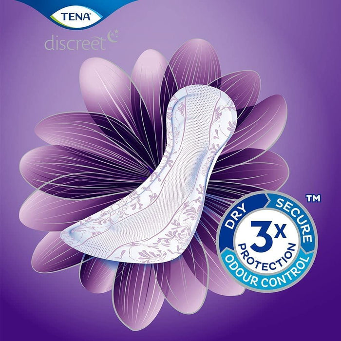 Tena Lady Discreet Maxi Night Incontinence Pads With Odour Control Duo Pack 6x2