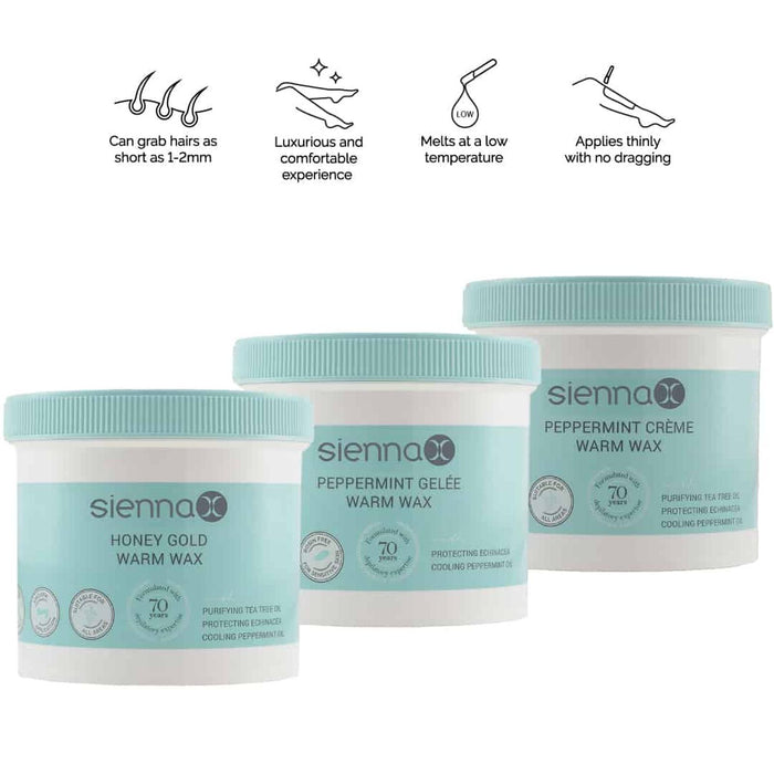 Sienna X Peppermint Gelée Warm Wax Vegan, Tea Tree & Echinacea - 450g