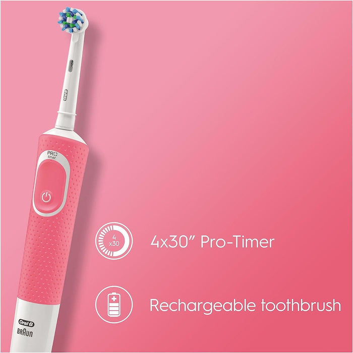 Braun Oral-B Electric Toothbrush Vitality Plus 3D White + 2 Heads