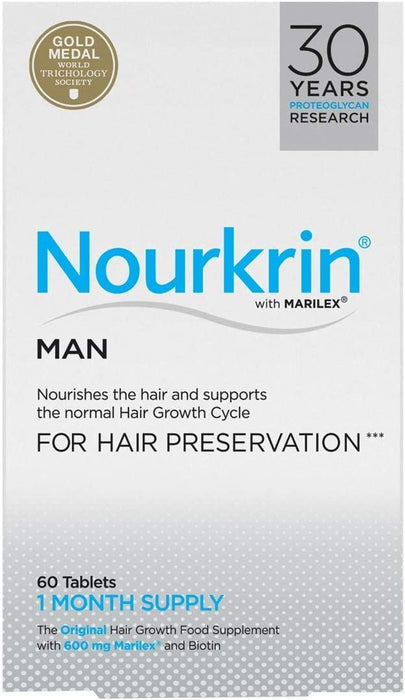 Nourkrin Man For Hair Preservation Hair Loss Or Thinning 1 Month 60 Tablets