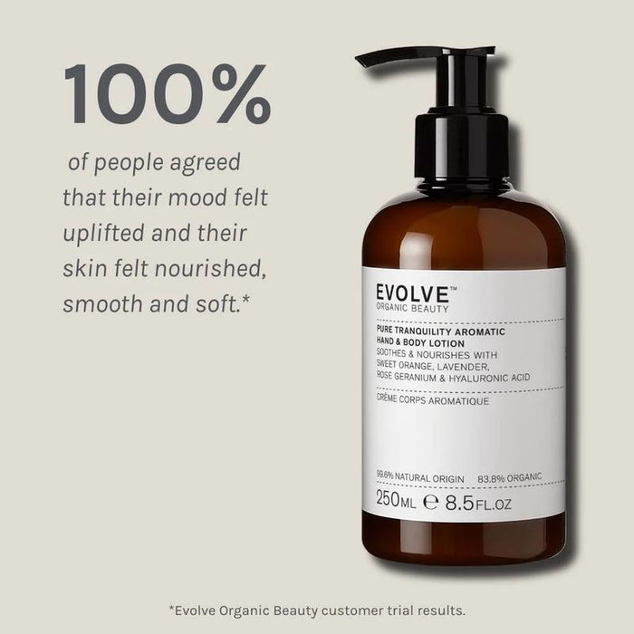 Evolve Beauty Organic Pure Tranquility Body Lotion Hydrating Skincare 250ml