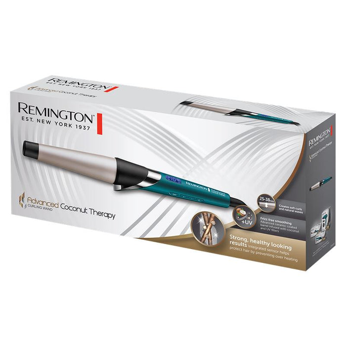 Remington Advanced Hair Curling Tong Soft Waves Coconut Therapy Styling Wand