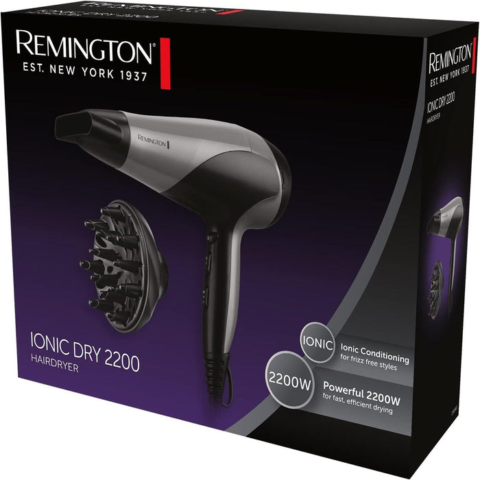 Remington D3190S Ionic Hair Dryer 2200W Fast Drying Smooth Frizz-Free Hair