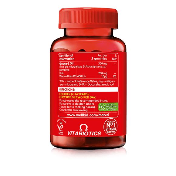 Vitabiotics Wellkid Marvel Dha Omega Jellies