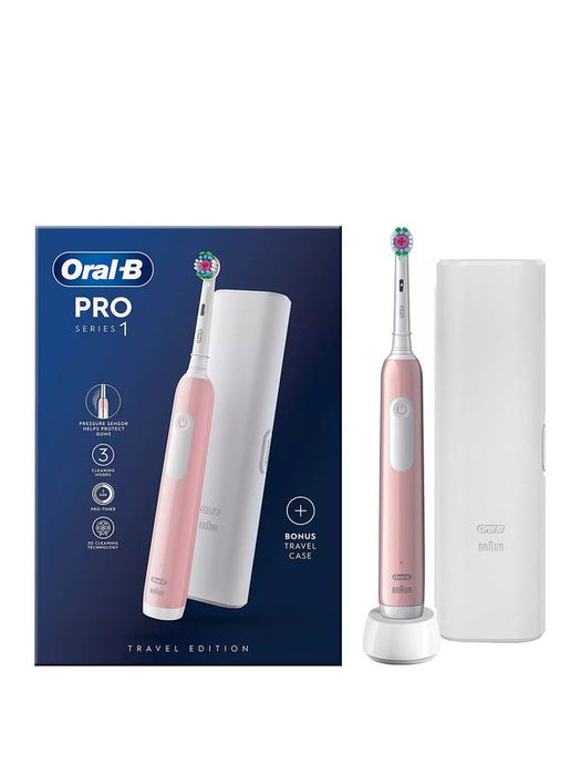 Oral B Pro 1 Electric Toothbrush Gentle 2 Minutes Brushing Time With Case