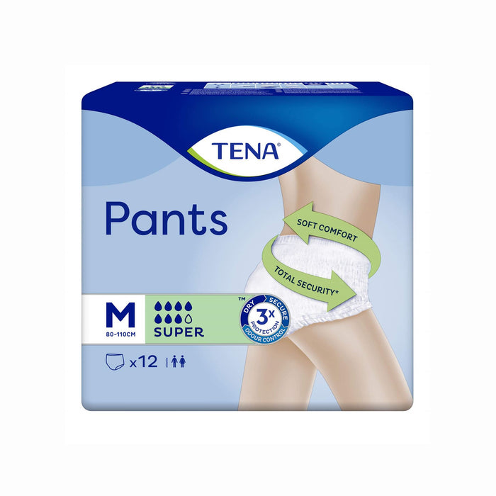 Tena Incontinence Pants Super With Odour Neutraliser - Medium Pack of 12