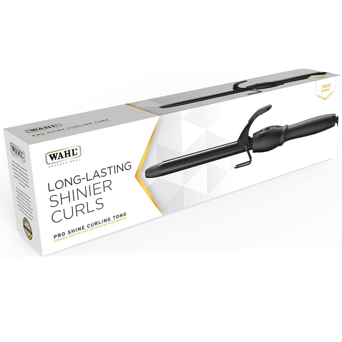 Wahl ZX912 Pro Shine 19mm Curling Tong Ceramic Hair Curler for Defined Curls