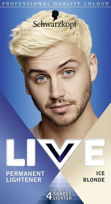 Schwarzkopf Live Permanent Hair Color for Men Ice blonde 00B - Pack Of 3