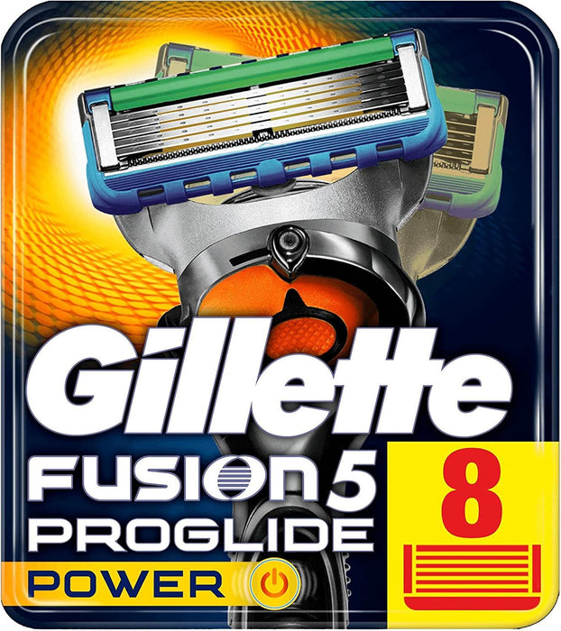 Gillette Fusion 5 Proglide Blades For Men Manual Razor Blade Refills - 8 Pack