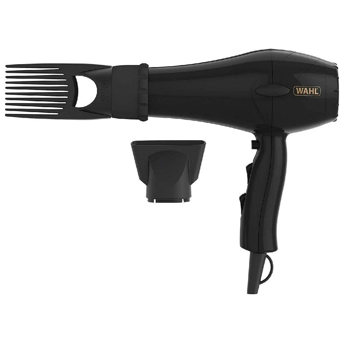 Wahl ZY017 PowerPik 2 Turbo Hair Dryer with Afro Comb Pik Attachment Fast Drying