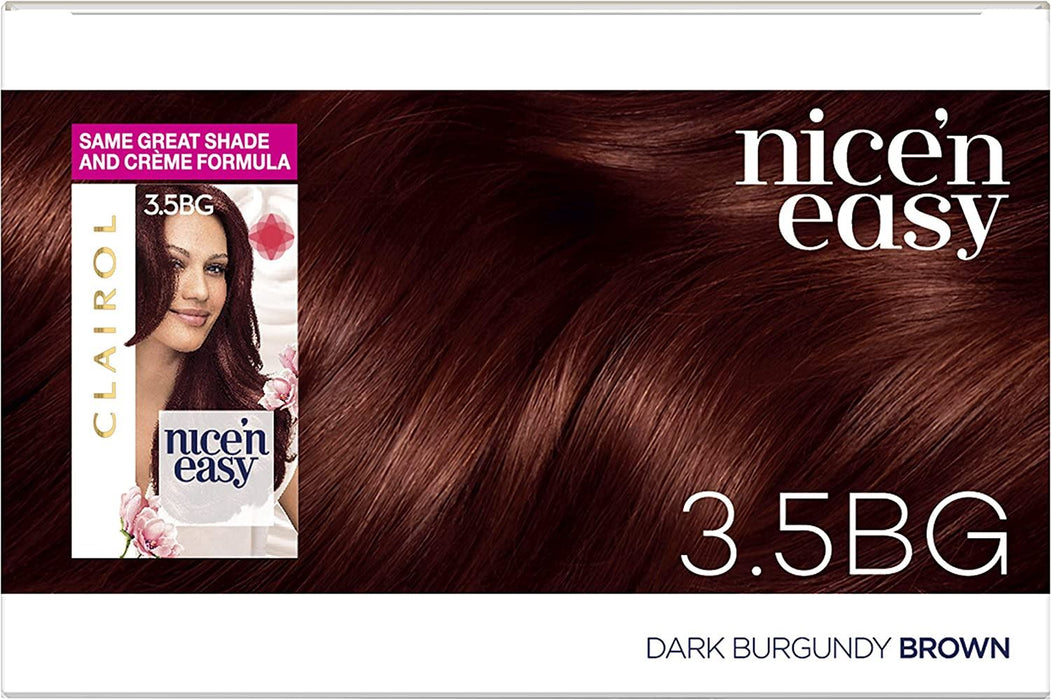 Clairol Nice n Easy Creme Permanent Hair Dye - Burgundy Brown 3.5BG