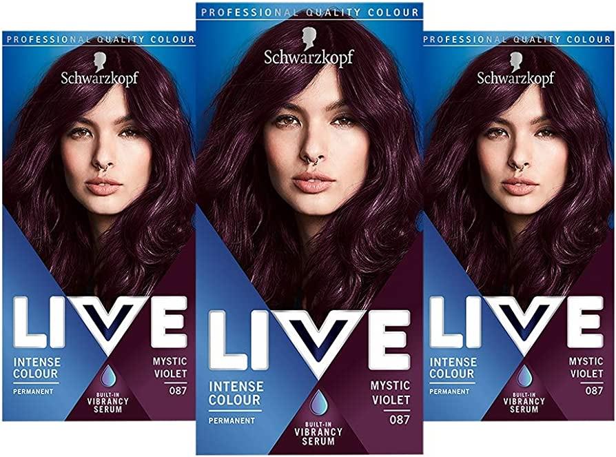 Schwarzkopf LIVE Intense 087 Mystic Violet Pro Permanent Hair Colour Dye x 1