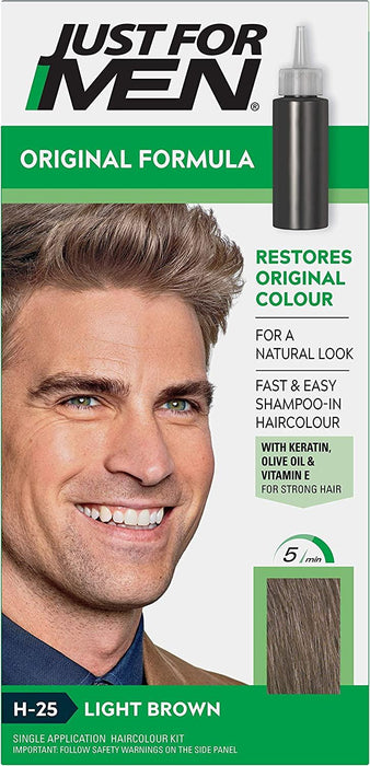 Just For Men Original Formula Hair Dye Light Brown  H25 Olive Oil & Vitamin E