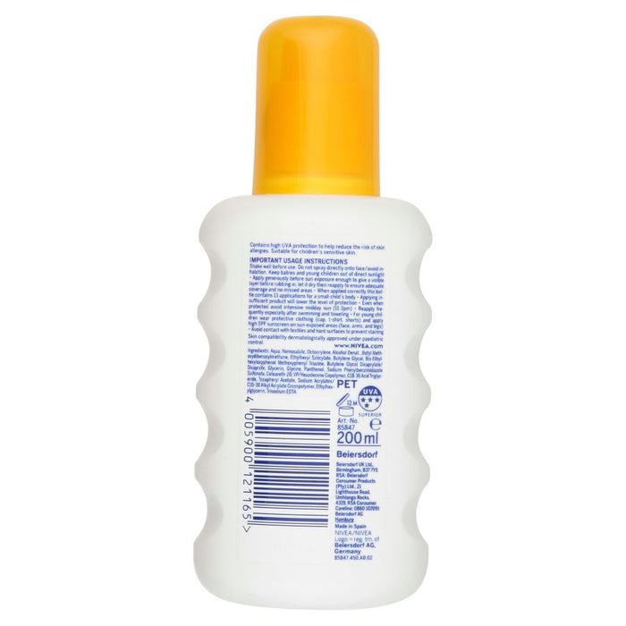 Nivea Sun Kids Pure & Sensitive Sun Spray 50+ Very High - 200ml