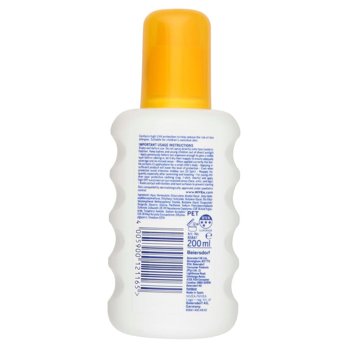 Nivea Sun Kids Pure & Sensitive Sun Spray 50+ Very High - 200ml