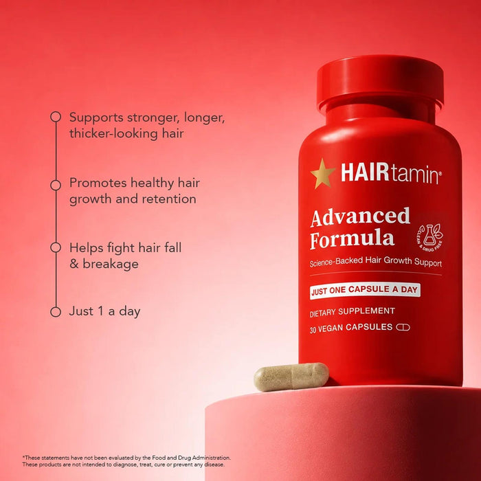 HAIRtamin Advanced Formula Hair Growth Vitamins 5000mcg for Women - 30 Capsules