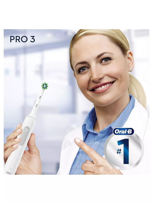 Oral-B Pro 3 Cross Action 3000 Electric Toothbrush - White