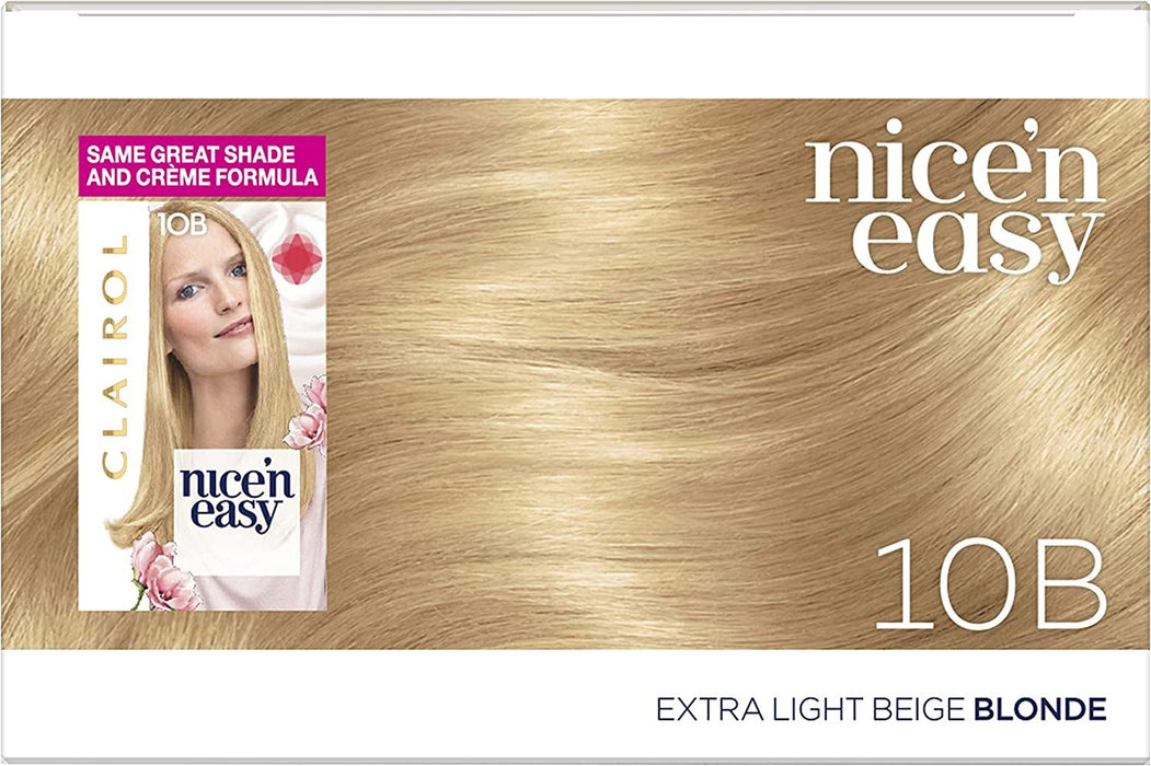 Clairol Nice n Easy Hair Colour Dye Light Beige Blonde - 10B