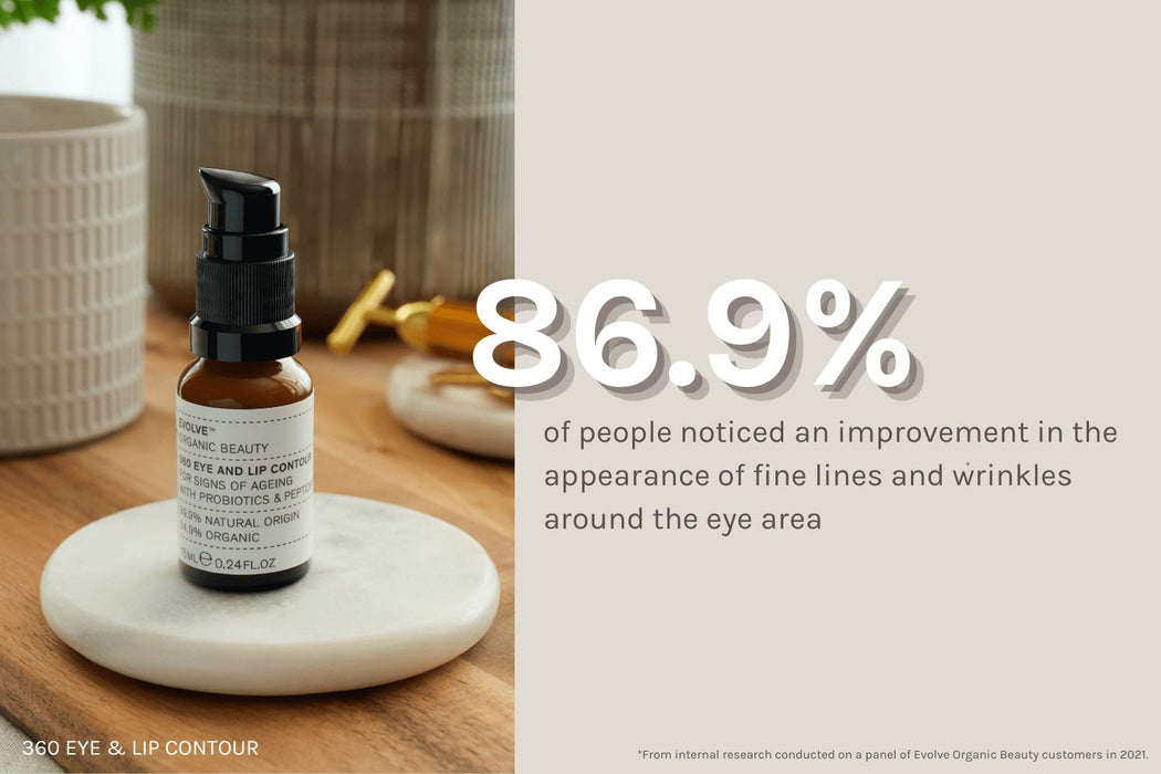 Evolve Beauty Organic 360 Eye Lip Contour Fine Lines & Wrinkles 15ml