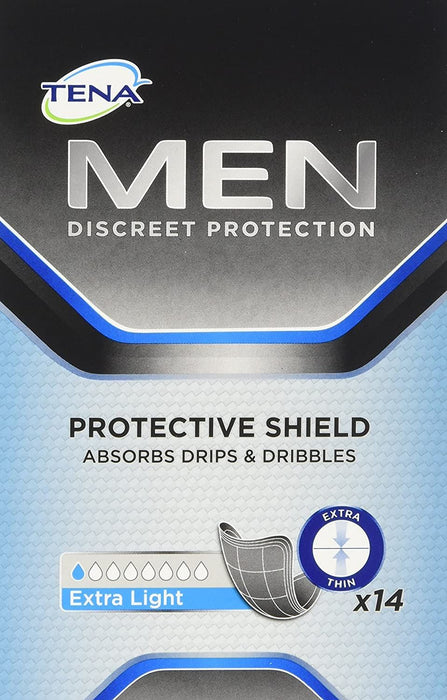 Tena Men Protective Shield Extra Light Incontinence Pads - Pack of 14