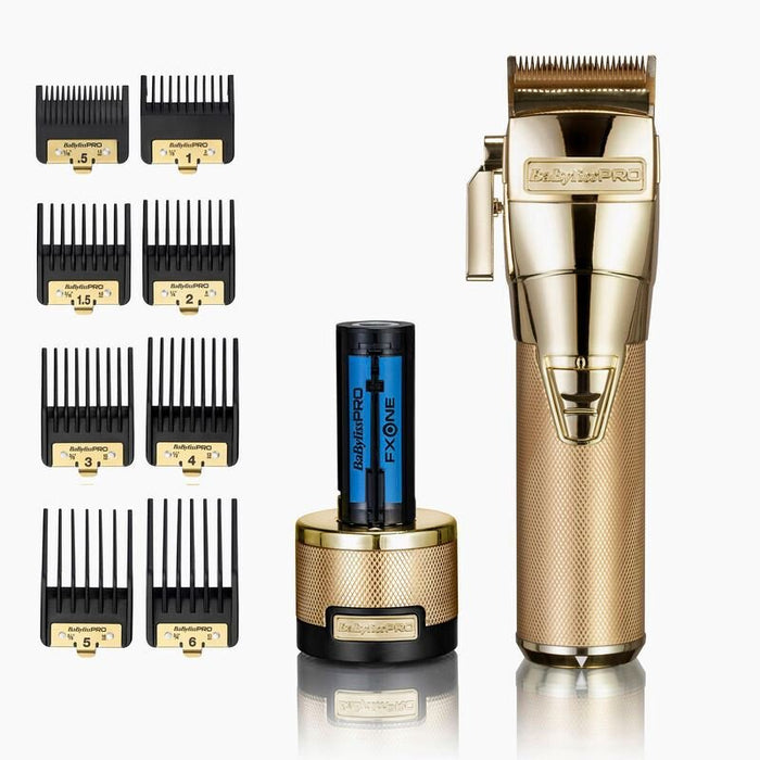 Babyliss Pro FXONE All Metal Hair Clipper Ergonomic Design Constant Lubrication Gold