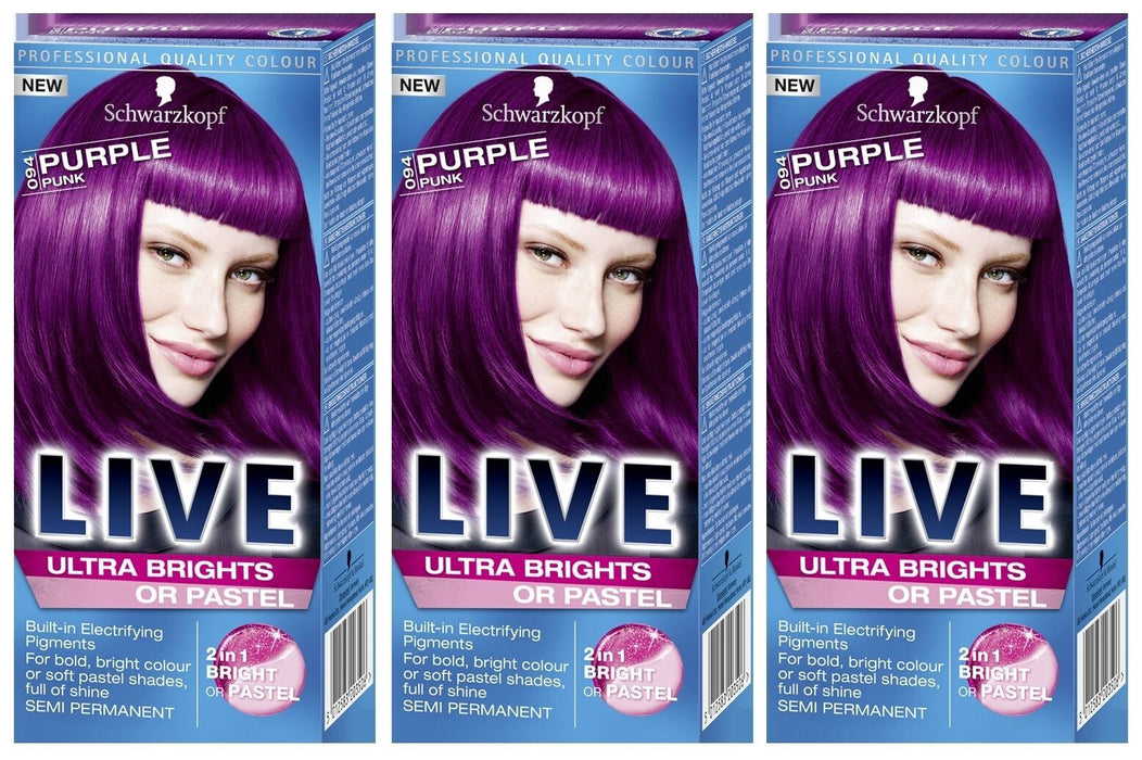 Schwarzkopf Live Ultra Brights Semi-Permanent Hair Dye - Full Range