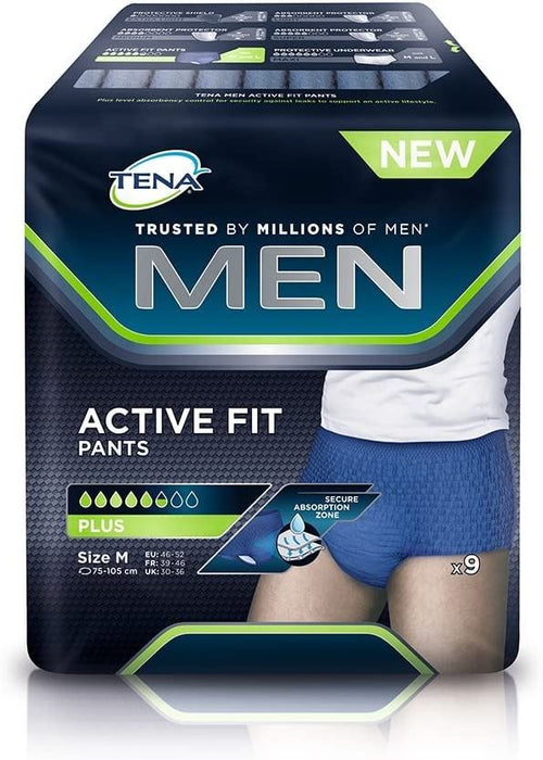 Tena For Men Active Fit Incontinence Pants - Medium Pack Of 9