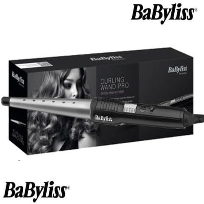 BaByliss Ceramic Curling Tong Hair Styler Heat Curling Wand 25-13mm