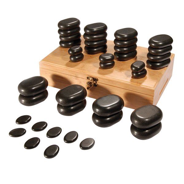 DEO Salon Spa Massage Stone Set Assorted Sizes - 36 Pieces